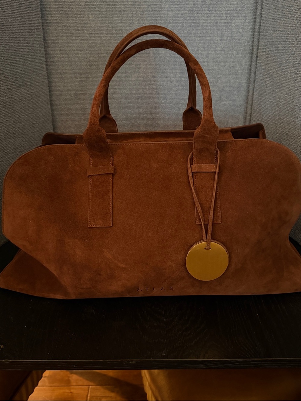 Used Atlas Bespoke/Golden Globes Italian Suede Weekender Bag